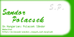 sandor polacsek business card
